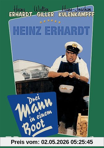 Drei Mann in einem Boot