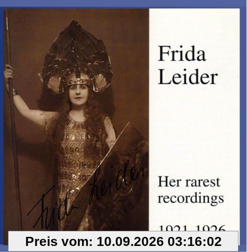 Lebendige Vergangenheit - Frida Leider Vol. 3 (Her Rarest Recordings 1921-1926)