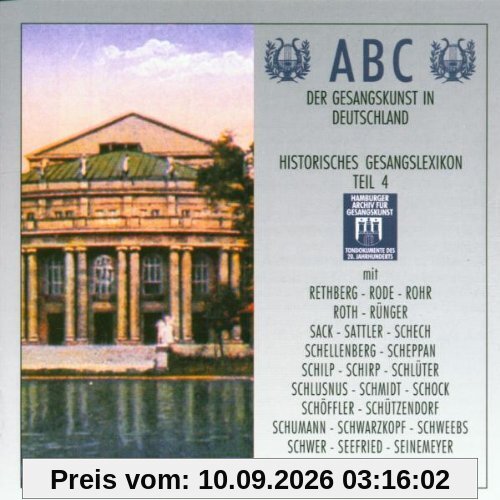 ABC der Gesangskunst in Deutschland - Historisches Gesangslexikon Teil 4