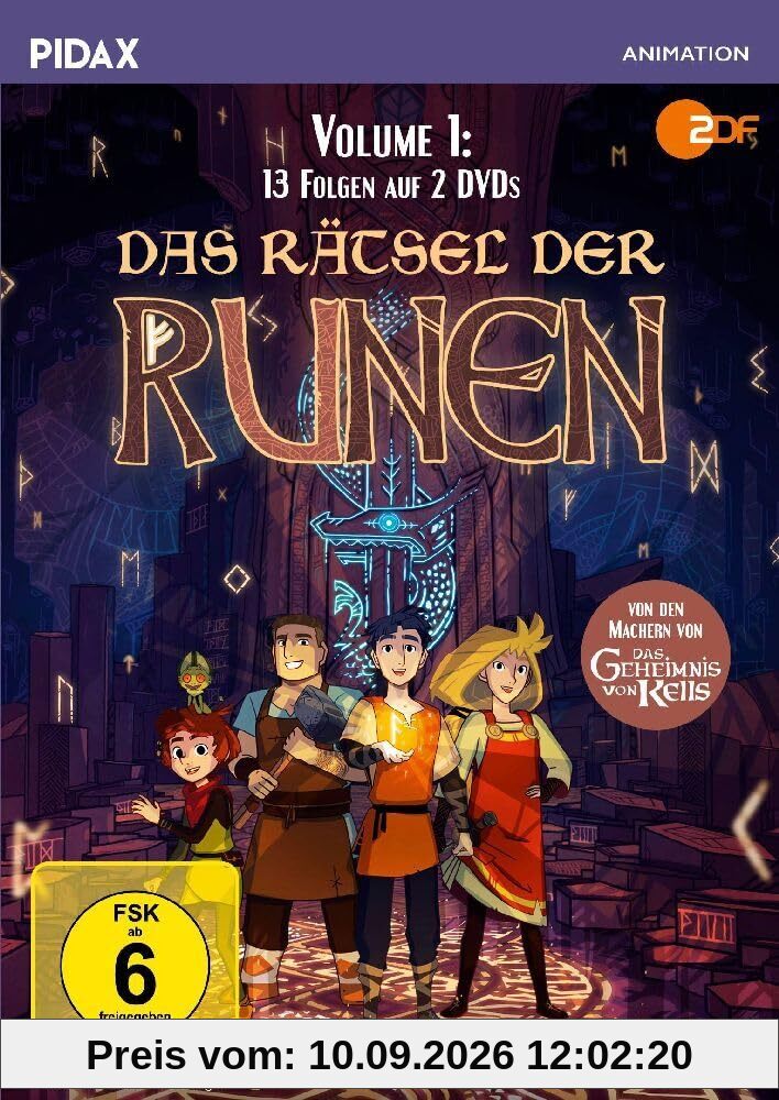 Das Rätsel der Runen, Vol. 1 (überarbeitete Fassung) / Die ersten 13 Folgen der Fantasy-Zeichentrickserie von den Machern von DAS GEHEIMNIS VON KELLS (Pidax Animation) [2 DVDs]