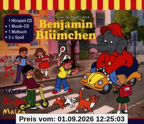Benjamin Blümchen - Sicher zur Schule (mit Malbuch)
