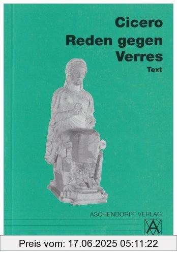 Binding : Taschenbuch, Edition : 15. Auflage., Label : Aschendorff Verlag, Publisher : Aschendorff Verlag, medium : Taschenbuch, numberOfPages : 169, publicationDate : 2008-01-01, authors : Cicero, Marcus Tullius, publishers : Willibald Voigt, languages : latin, ISBN : 3402020351