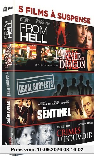 5 films à suspense : From Hell + L'année du dragon + Usual Suspects + The Sentinel + Crimes et pouvoir