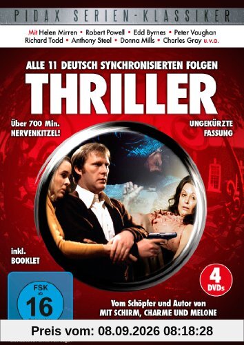 Thriller - Alle 11 deutsch synchronisierten Folgen der Kultserie von Brian Clemens ( Mit Schirm, Charme und Melone ) (Pidax Serien-Klassiker) [4 DVDs]