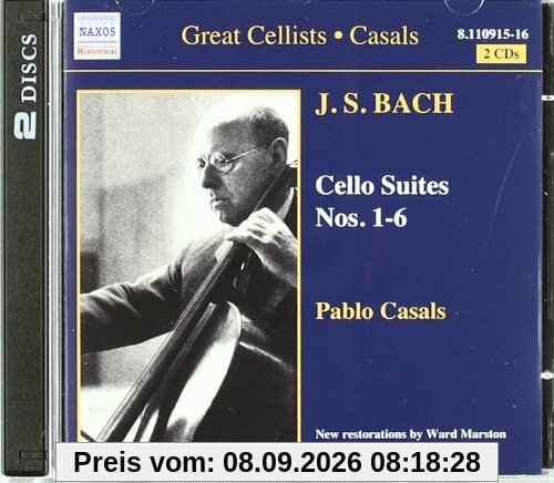 Great Cellists - Pablo Casals (Casals spielt Bach) (Aufnahmen 1929-1939)