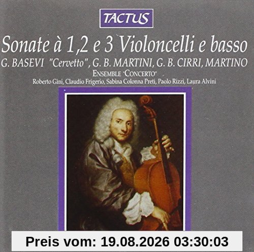 Ensemble Concerto Sonate A 1, 2, 3 Violoncelli E B.c.
