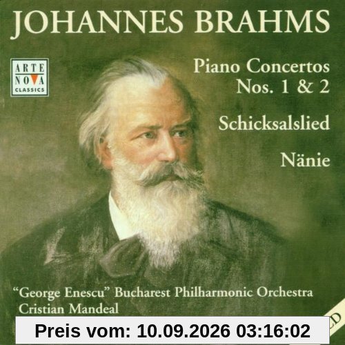 Johannes Brahms: Klavierkonzerte 1 & 2 (op. 15 + 83) - Schicksalslied (op. 54) - Nänie (op. 82) (2 CD)