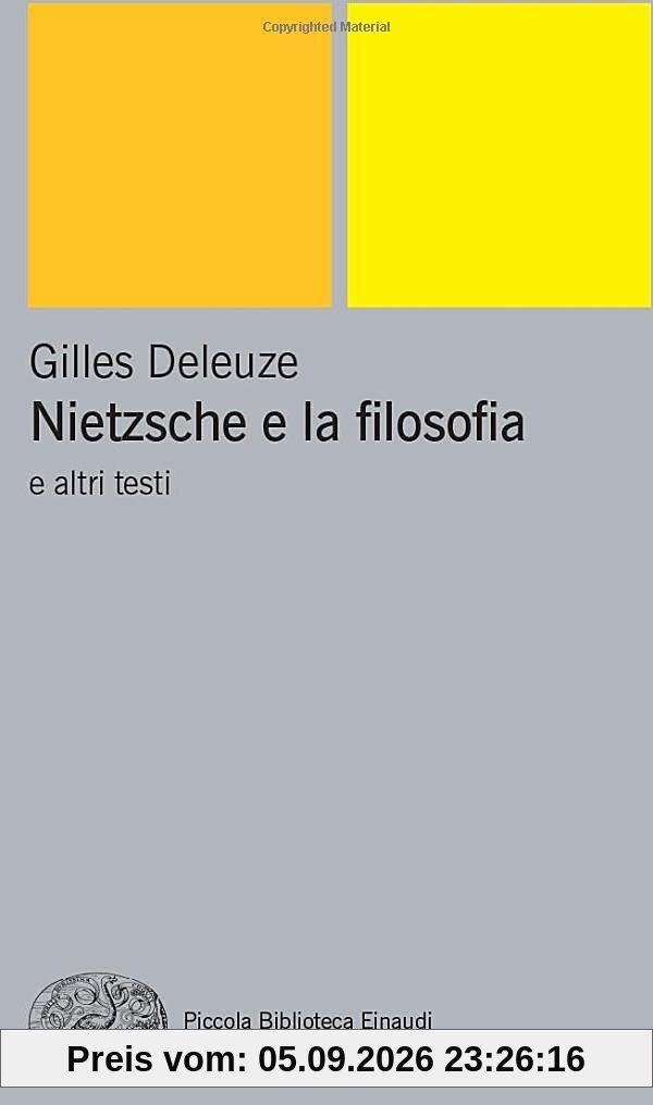 Nietzsche e la filosofia: e altri testi (Pbe Nuova serie, Band 187)