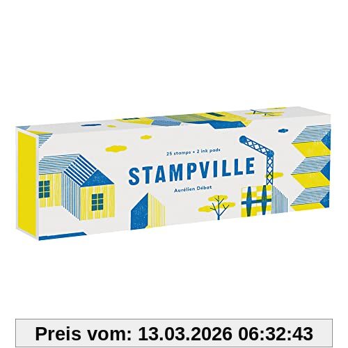 Aurelian Debat Stampville, 25 Stamps + 2 Ink Pads