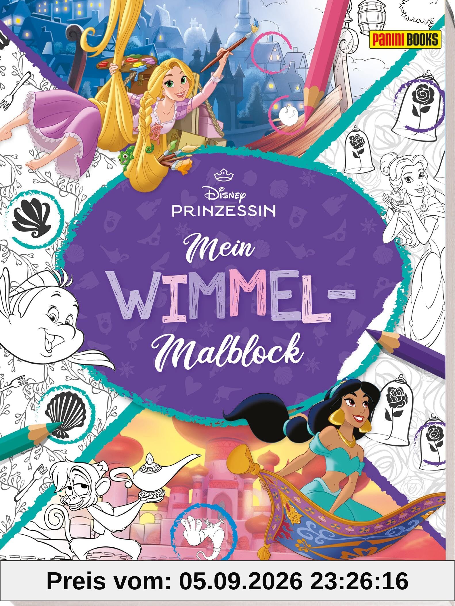 Disney Prinzessin: Mein Wimmel-Malblock: Malblock mit Perforation