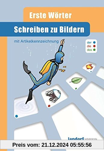 Schreiben zu Bildern: mit Artikelkennzeichnung