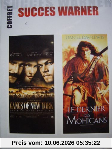 Coffret Succès Warner 2 DVD : Gangs of New York - Le dernier des Mohicans [FR Import]