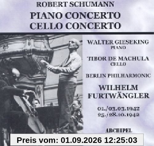 Klavierkonzert W Gieseking Kl Cello Conc