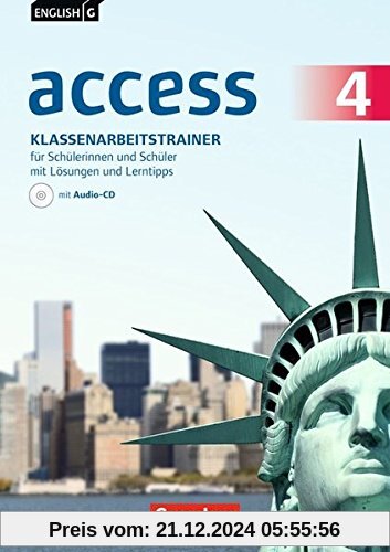 English G Access - Allgemeine Ausgabe: Band 4: 8. Schuljahr - Klassenarbeitstrainer mit Audio-CD, Lösungen online und Le