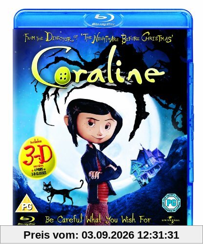 Coraline (2D + 3D Version) [Blu-ray] [UK Import]