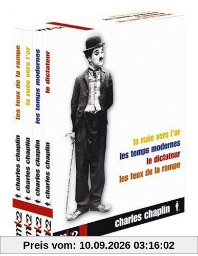 Coffret Charles Chaplin 4 DVD : Le Dictateur / Les Temps modernes / La Ruée vers l'or / Les Feux de la rampe [FR Import]