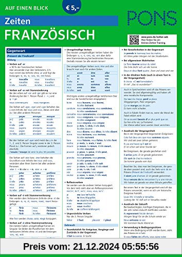 PONS Zeiten auf einen Blick Französisch - Endlich alle Zeiten im Griff! (PONS Auf einen Blick)