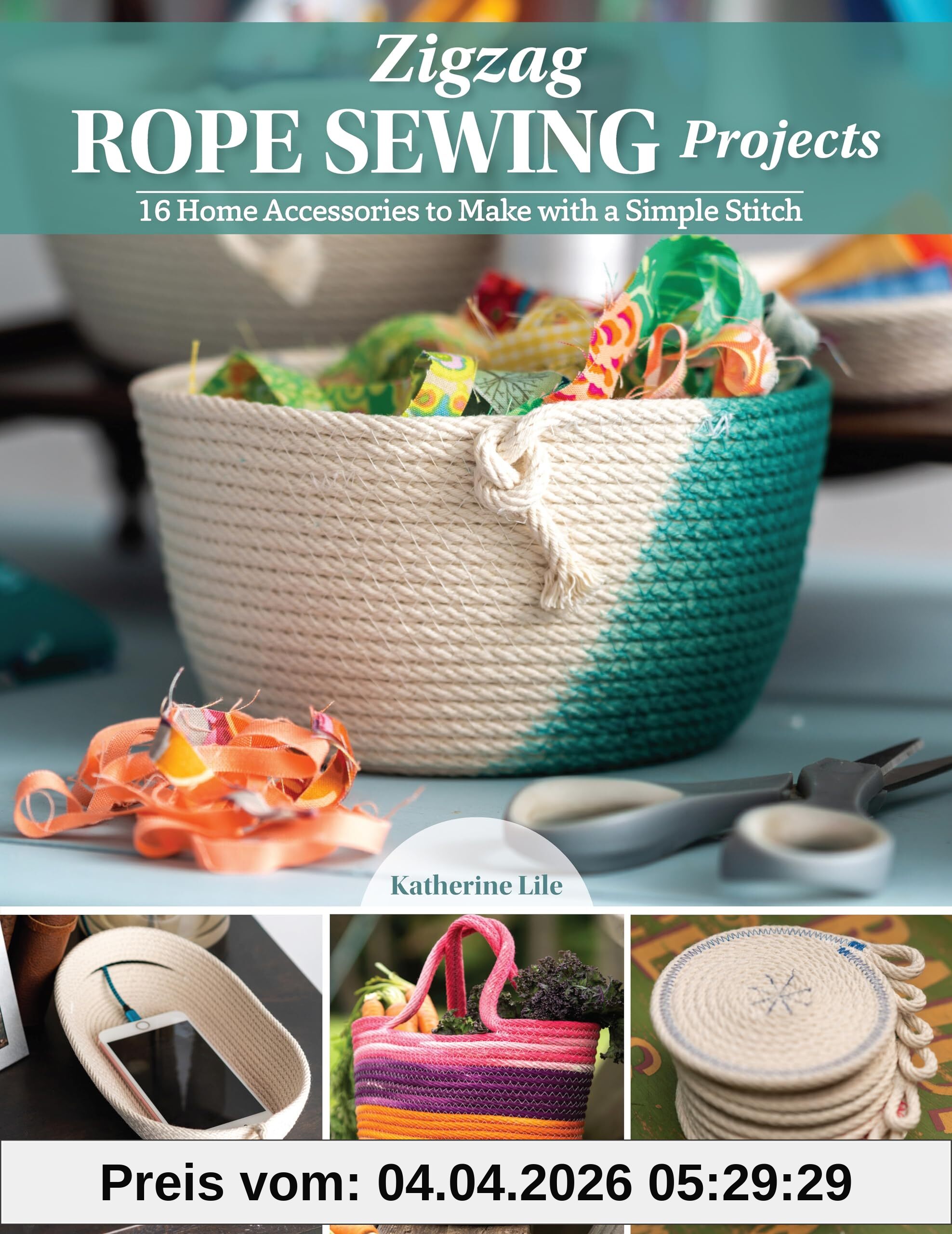 Katherine Lile Zigzag Rope Sewing Projects, 16 Home Accessories To Make With A Simple Stitch