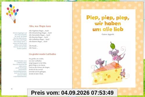 Kribbel krabbel Mäuschen: Die schönsten Fingerspiele, Reime und Lieder: Ein tolles und wertiges Geschenk für frischgebackene Eltern zur Geburt oder ... Farbschnitt und Leseband (Hausbuch)