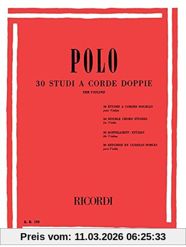 unbekannt 30 Studi A Corde Doppie. Violine