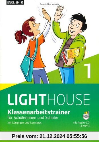 English G LIGHTHOUSE - Allgemeine Ausgabe: Band 1: 5. Schuljahr - Klassenarbeitstrainer mit Lösungen und CD-Extra: CD-RO