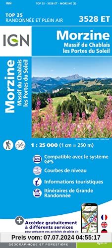 Morzine - Massif du Chablais - Les Portes du Soleil 1:25 000: 1:25000