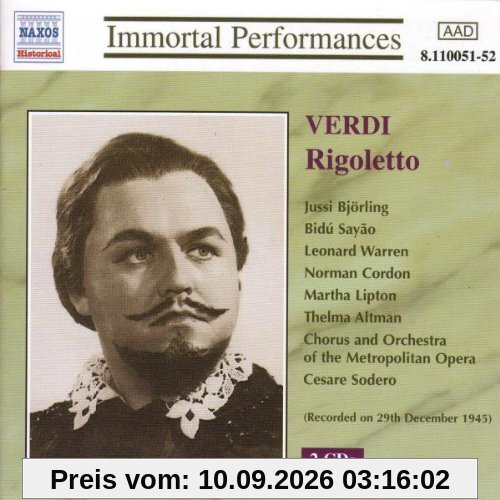 Verdi: Rigoletto (Gesamtaufnahme) (Historische Aufnahme 29. Dezember 1945)