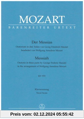 Mozart Der Messias Klavierauszug KV 572