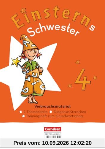 Einsterns Schwester - Sprache und Lesen - Neubearbeitung 2022 - 4. Schuljahr: Themenhefte 1-4, Training Grundwortschatz und Diagnoseheft - Verbrauchsmaterial - Im Paket