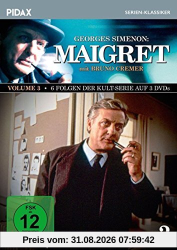 Maigret, Vol. 3 / Weitere 6 Folgen der Kult-Serie mit Bruno Cremer nach dem Romanen von Georges Simenon (Pidax Serien-Klassiker) [3 DVDs]