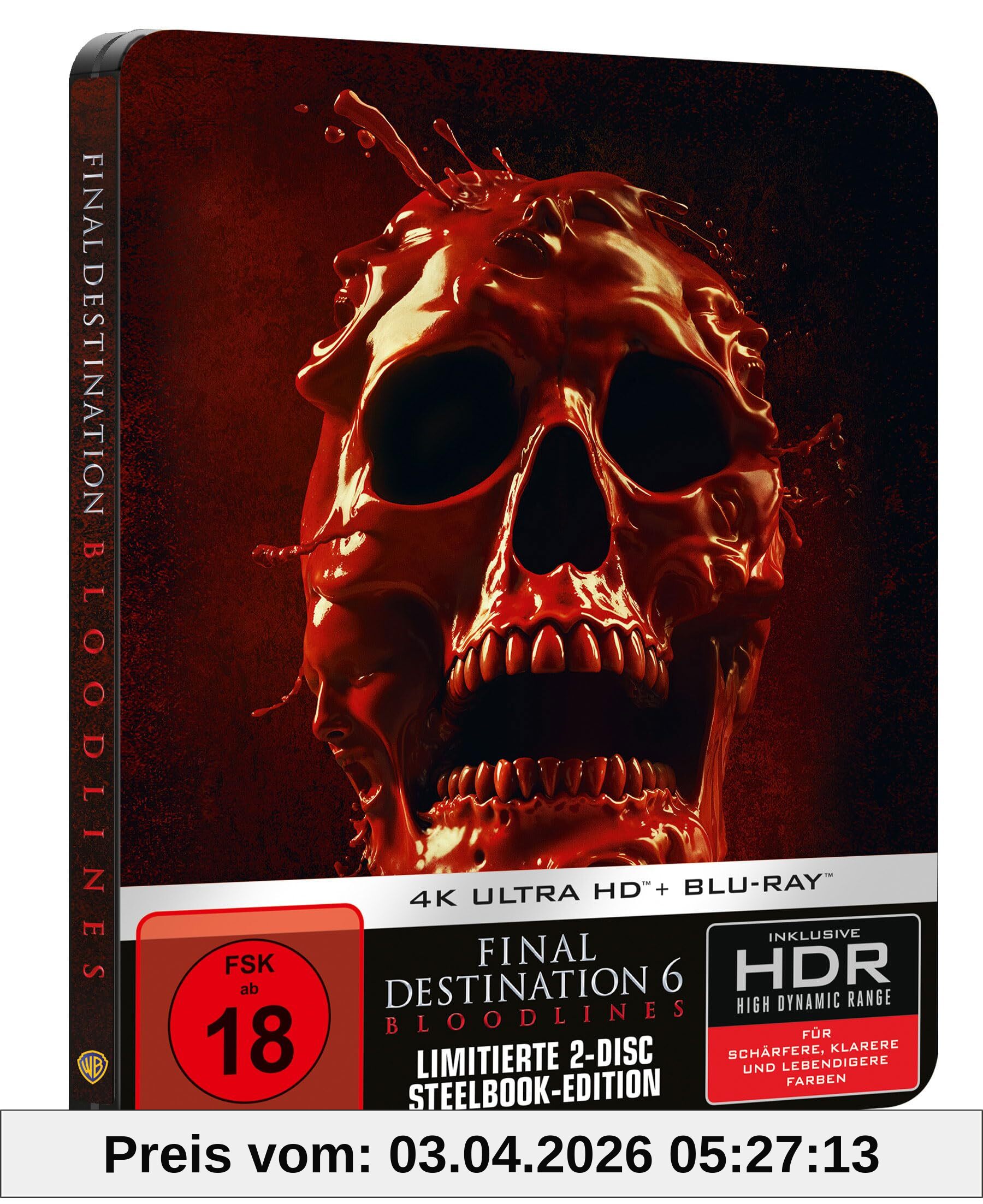 Final Destination: Bloodlines - Limited Steelbook (Skull) (4K Ultra HD), (Blu-ray)