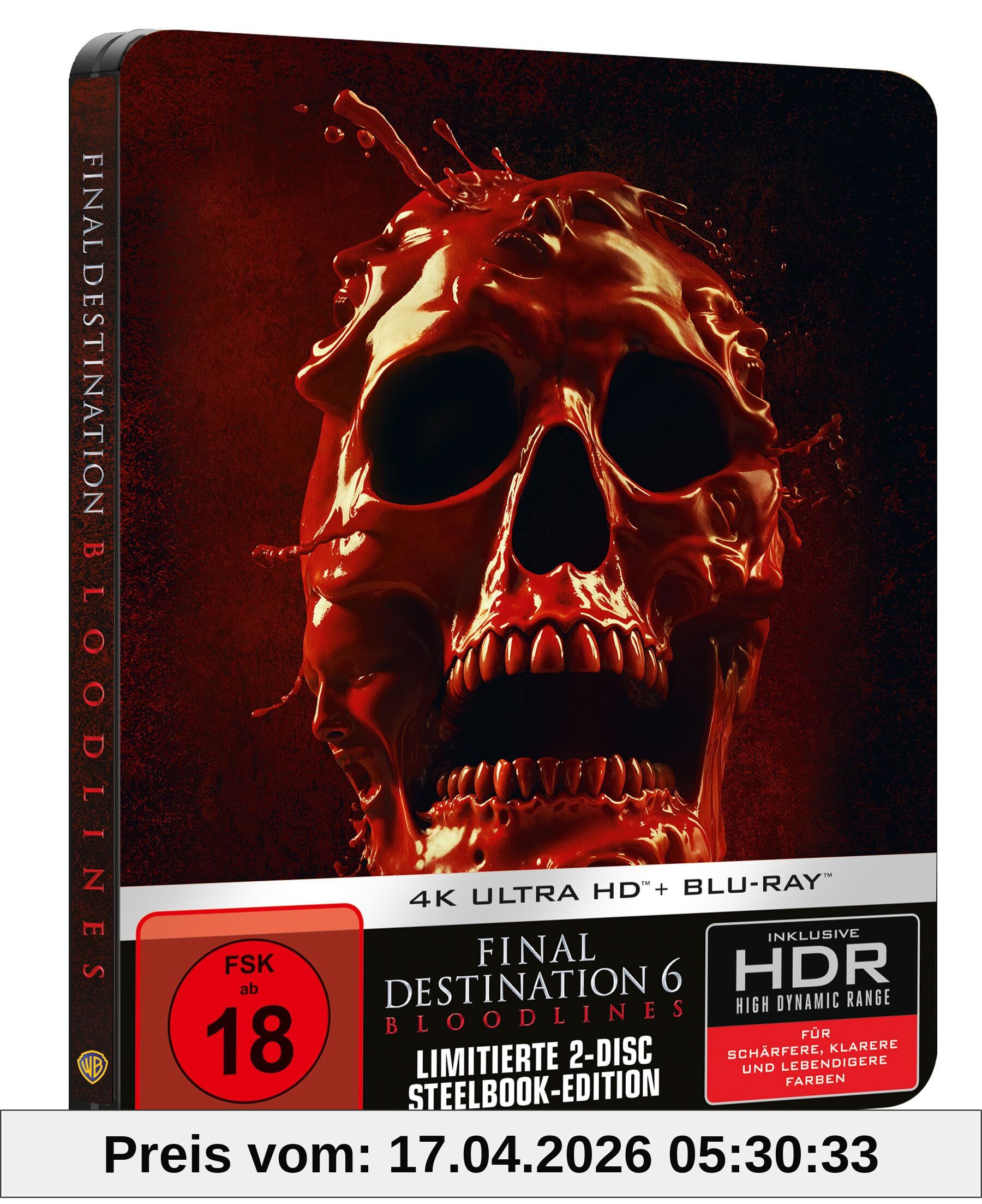 Final Destination: Bloodlines - Limited Steelbook (Skull) (4K Ultra HD), (Blu-ray)