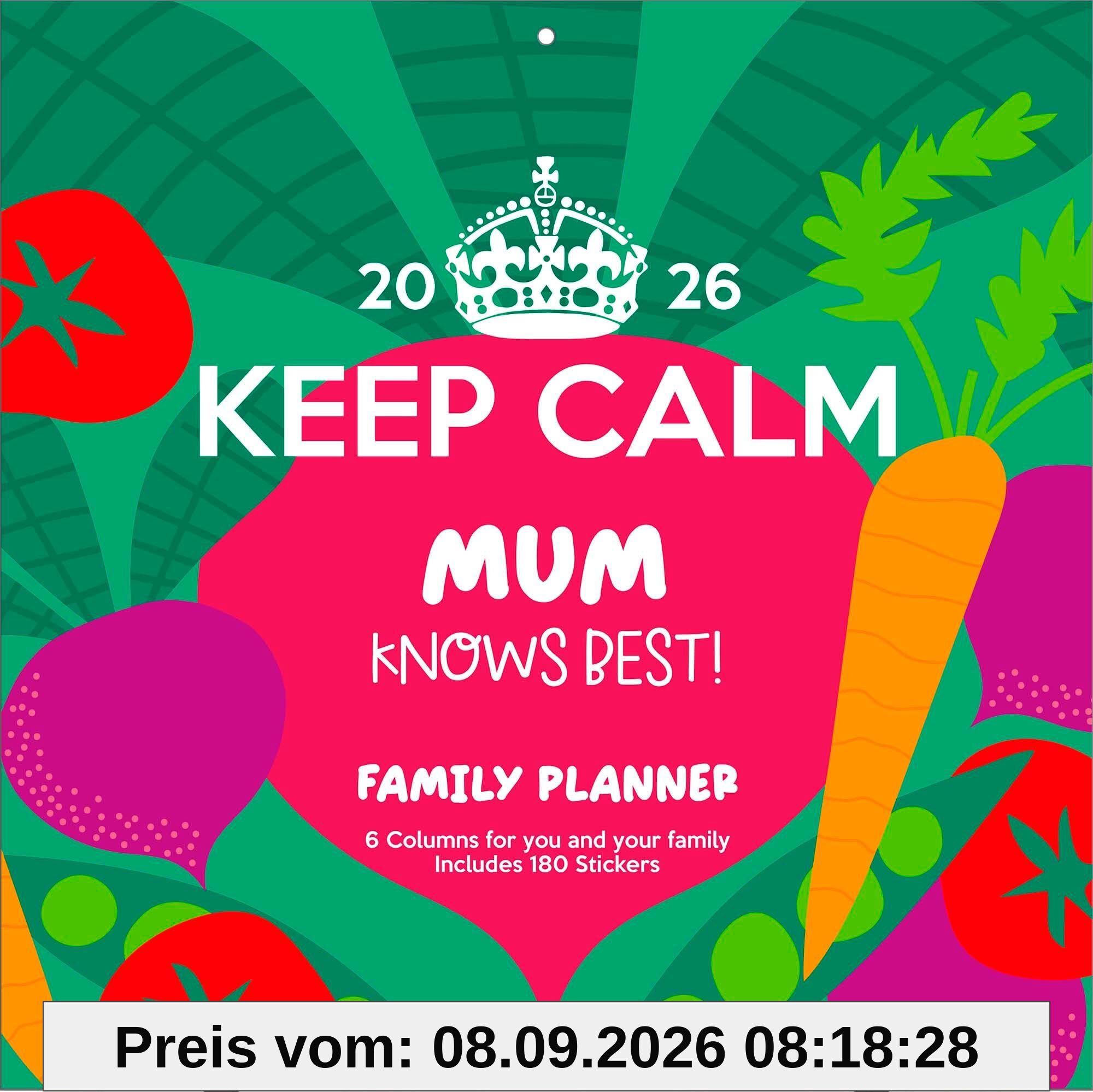 KEEP CALM Familienplaner im Format 30 x 30