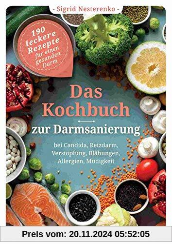 Das Kochbuch zur Darmsanierung: 190 leckere Rezepte für einen gesunden Darm - Bei Candida, Reizdarm, Verstopfung, Blähun