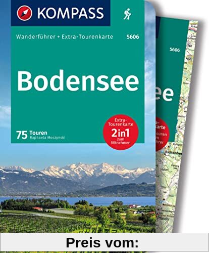 KOMPASS Wanderführer 5606 Bodensee, 75 Touren: mit Extra-Tourenkarte Maßstab, GPX-Daten zum Download
