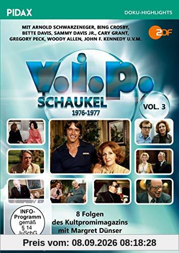 V.I.P.-Schaukel, Vol. 3 (1976 - 1977) / Weitere 8 Folgen des Kultpromimagazins mit Margret Dünser (Pidax Doku-Highlights) [3 DVDs]