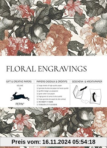 Floral Engravings: Gift & Creative Paper Book Vol. 79 (Gift & Creative Papers Vol 79)