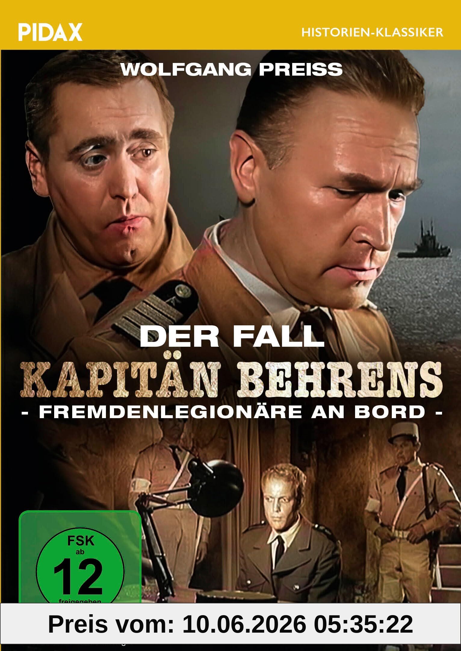 Der Fall Kapitän Behrens - Fremdenlegionäre an Bord / Packender Historienkrimi von Wolfgang Staudte mit Wolfgang Preiss (Pidax Historien-Klassiker)