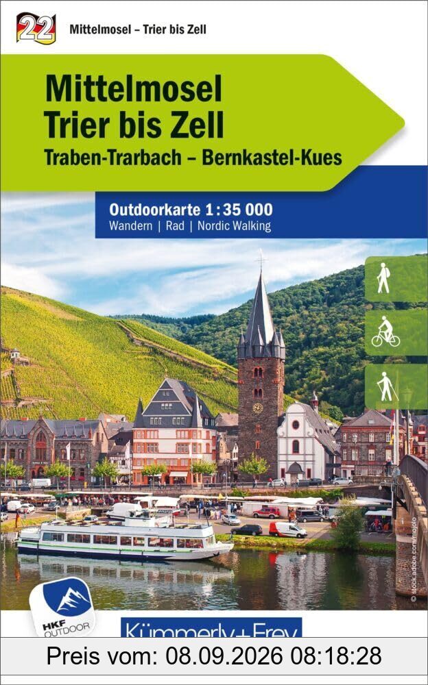 Kümmerly+Frey Outdoorkarte Deutschland 22 Mittelmosel, Trier bis Zell 1:35.000: Mit Trauben-Trarbach und Bernkastel-Kues. Touren für Wanderer, Biker und mehr! Free Download