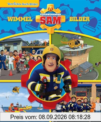 Feuerwehrmann Sam - Verrückte Such-Bilder - Wimmelbuch - Pappbilderbuch mit wattiertem Umschlag