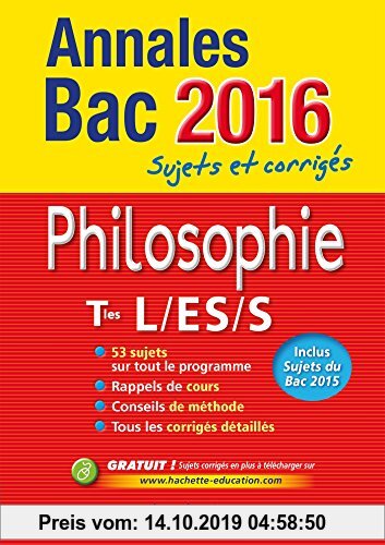 Gebr. - Philosophie Tles L/ES/S : Sujets et corrigés