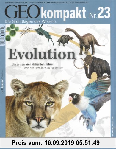Gebr. - GEO Kompakt 23/10: Evolution - Die ersten vier Milliarden Jahre: Von der Urzelle zum Säugetier: 23/2010
