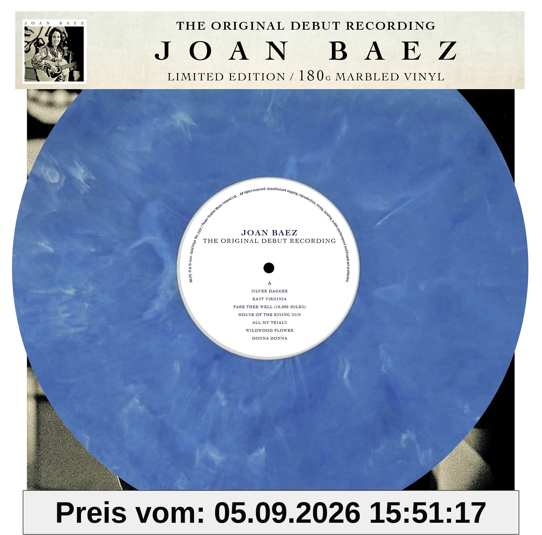 Joan Baez - The Original Debut Recording - Limitiert - 180gr. marbled [ Limited Edition / Farbiges Vinyl / 180g Vinyl] [Vinyl LP]