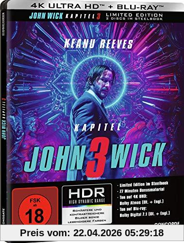 John Wick: Kapitel 3 - 2 Disc-Edition - 4K UHD und Blu-ray im Steelbook