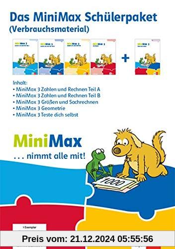 MiniMax 3: Schülerpaket (5 Hefte: Zahlen und Rechnen A, Zahlen und Rechnen B, Größen und Sachrechnen, Geometrie, Teste-d