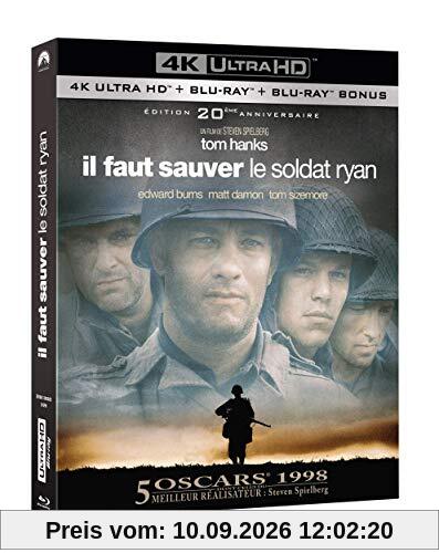 Il faut sauver le soldat Ryan [4K Ultra HD + Blu-ray + Blu-ray bonus - Édition 20ème anniversaire]