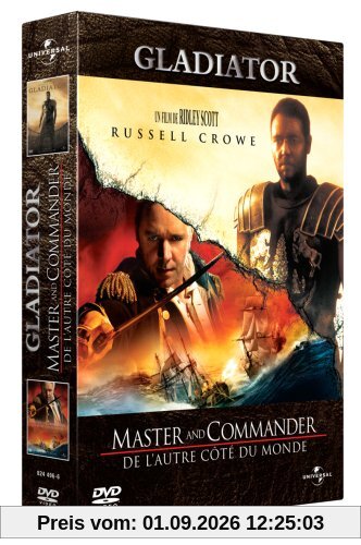 Coffret Russel Crow 2 DVD : Master & commander / Gladiator [FR Import]