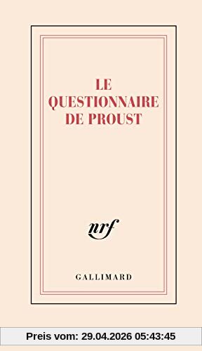 Carnet Proust le questionnaire