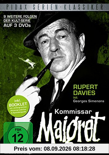 Kommissar Maigret, Vol. 3 / Weitere 9 Folgen der legendären Kultserie mit Rupert Davies nach dem Romanen von Georges Simenon (Pidax Serien-Klassiker) [3 DVDs]