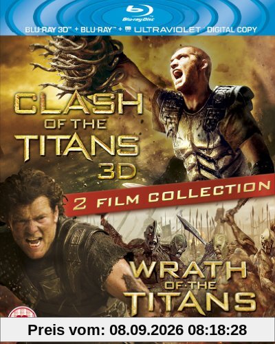Clash of the Titans 3D / Wrath of the Titans 3D [Blu-ray + Blu-ray 3D + UV Copy] [Region Free] [UK Import]
